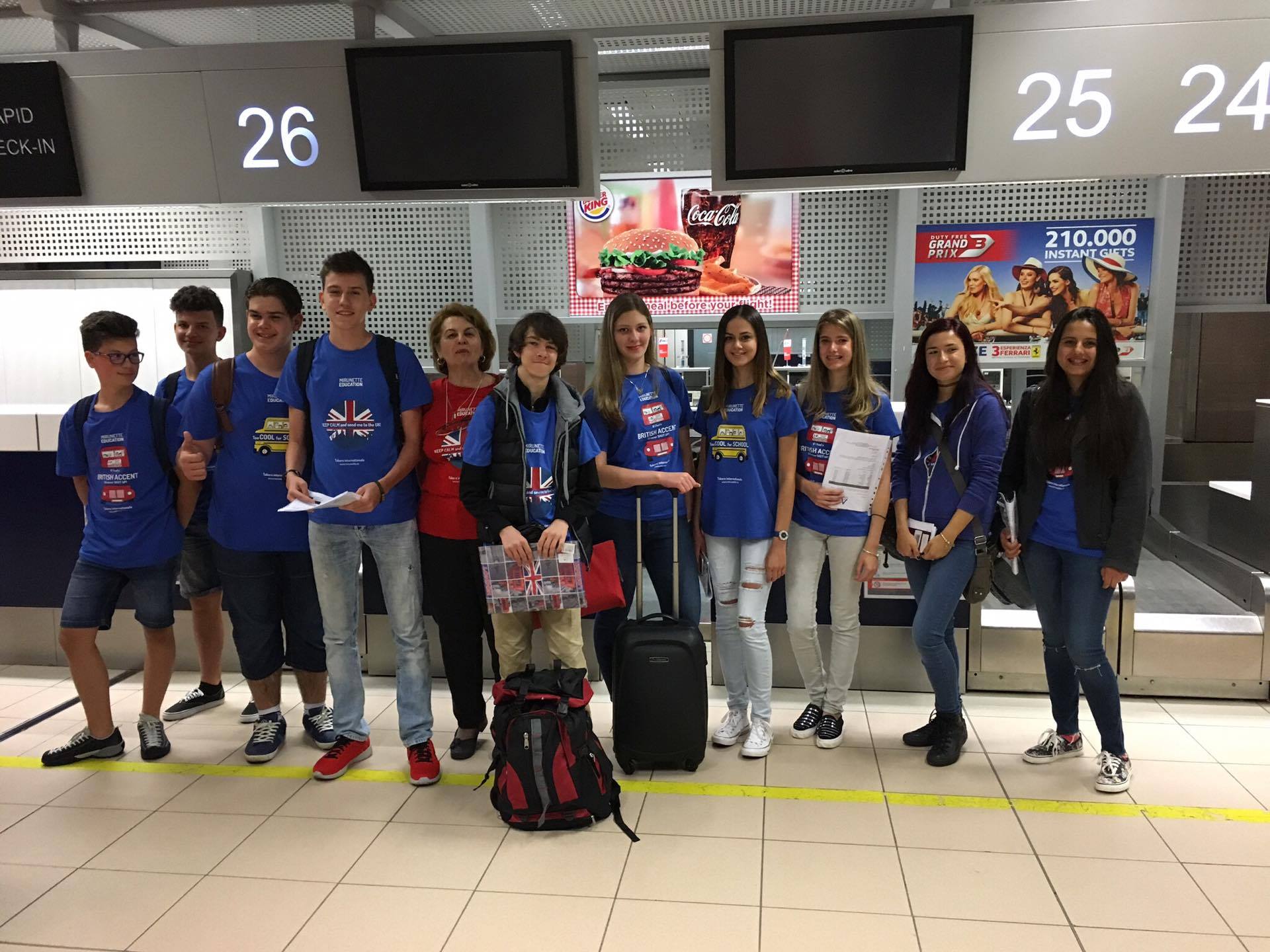 Tabara grup lb. Engleza, Leith Academy, Edinburgh UK 17-31 iul - Mirunette 2016 (Aeroport)