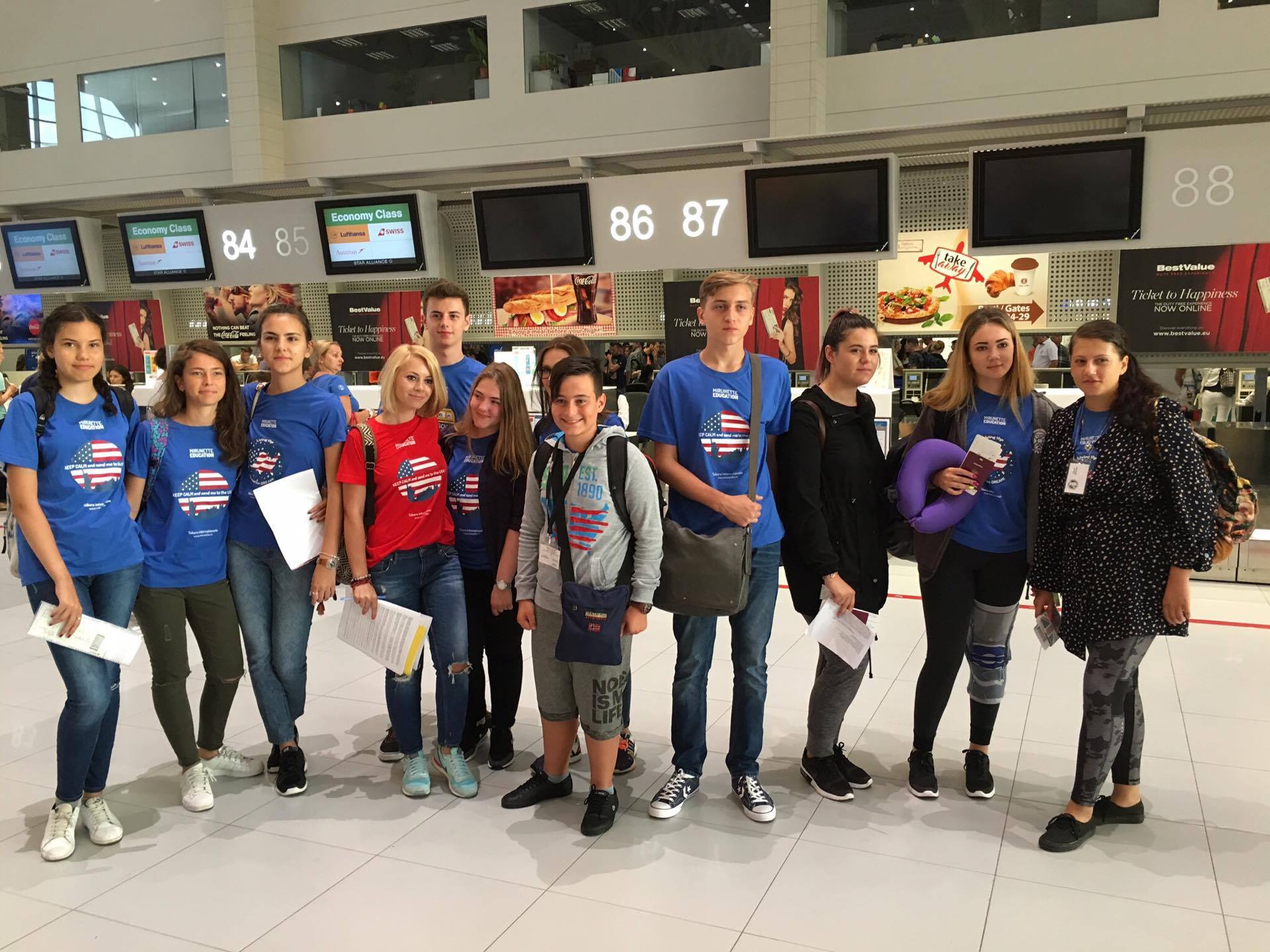 Tabara grup lb. Engleza, Fordham University, New York USA 17-31 iul - Mirunette 2016 (Aeroport)